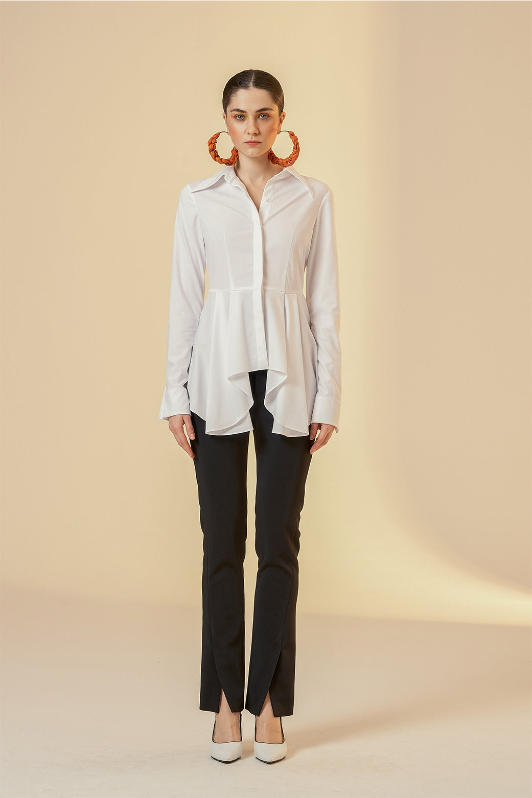 PLEATED BLOUSE IN BAMBOO FIBER